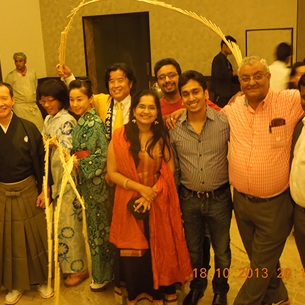 At Cultural Exchange at Indo Japan Seminar in October 2013 with Dr Farokh Master