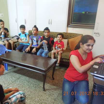 Volunteering at Plant Awareness Camp for Children for A Kids Fun Club, August 2012